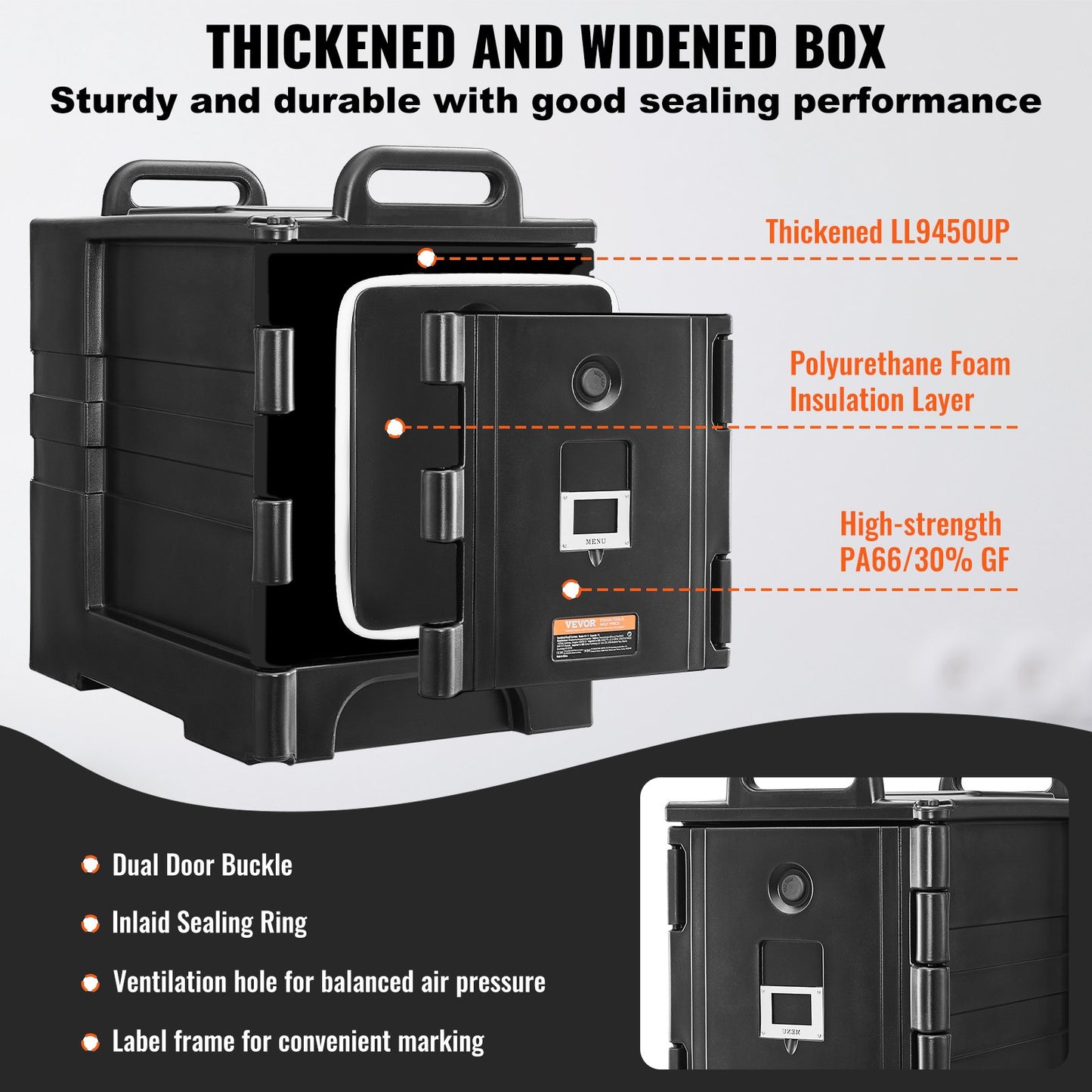 Insulated Food Pan Carrier Stapelbar Catering Dishbox 81QTx 2 Skavfat