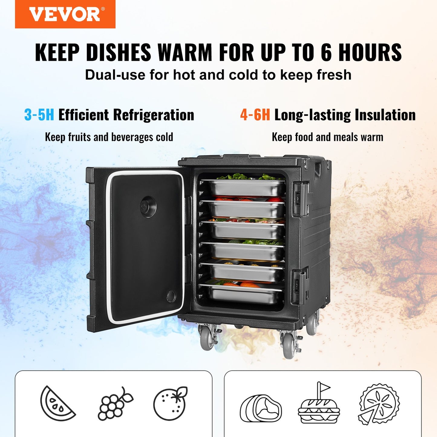 Insulated Food Pan Carrier Stapelbar Catering Dishbox 90L Skavfat