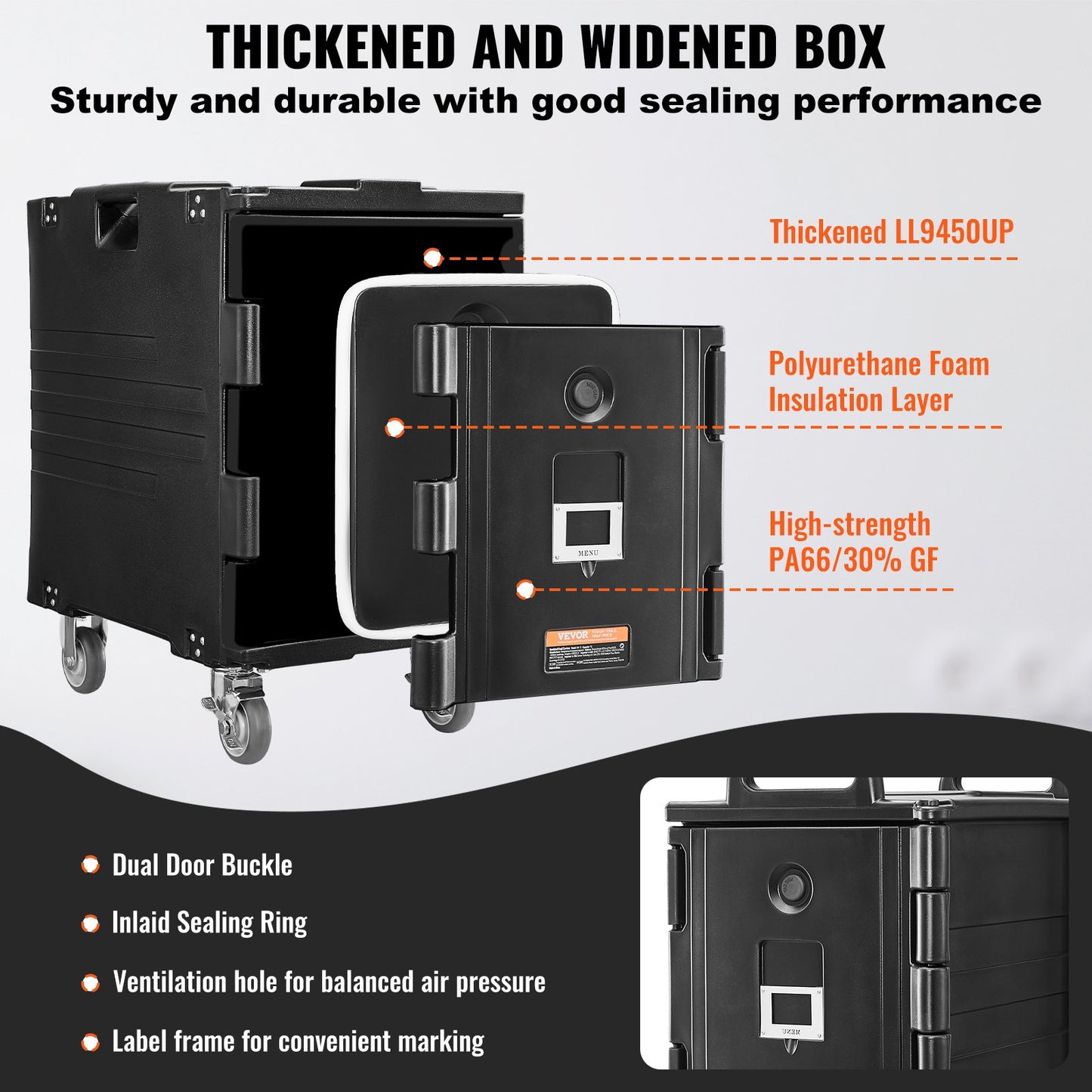 Insulated Food Pan Carrier Stapelbar Catering Dishbox 90L Skavfat