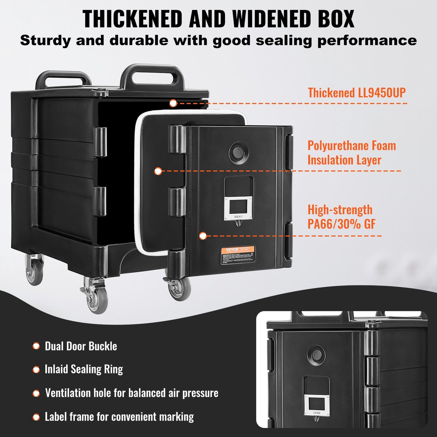 Insulated Food Pan Carrier Stapelbar Catering Dishbox 81QT Skavfat
