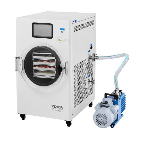 Vacuum Freeze Dryer Machine, 8.8-13.2 LBS/Batch Food Freeze Drying Machine with 4-Layer Trays, Vacuum Pump, Adjustable Timer and Temperature Control, for Fruits Vegetables Meat, White