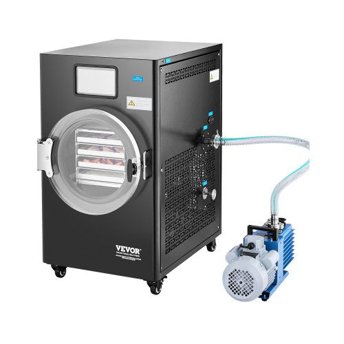 Vacuum Freeze Dryer Machine, 8.8-13.2 LBS/Batch Food Freeze Drying Machine with 4-Layer Trays, Vacuum Pump, Adjustable Timer and Temperature Control, for Fruits Vegetables Meat, Black