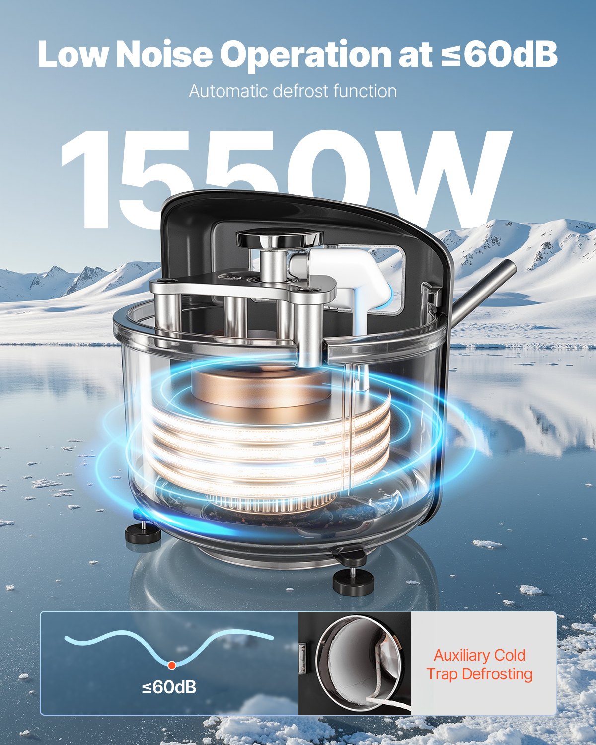 Vacuum Freeze Dryer Machine, 8.8-13.2 LBS/Batch Food Freeze Drying Machine with 4-Layer Trays, Vacuum Pump, Adjustable Timer and Temperature Control, for Fruits Vegetables Meat, Black