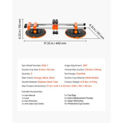 Seamless Seam Setter 6" Saugnapf zum Verbinden und Nivellieren von Arbeitsplatten | EU