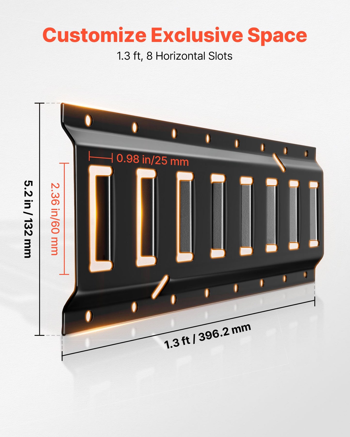 E-Track Tie-Down Rail Kit, 4 Pack 1.3 ft E Tracks Set, 21 Pcs Includes 2 Ratchet Straps & 4 O-Rings & 4 Tie-Offs with D-Ring & 2 Single Slots & 8 End Caps & 1 Bag, Fit for Garages Vans Trailers