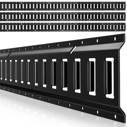 E-Track Tie-Down Rails, 4 Pack, 7.7 ft E Track Rails Secures Cargo & Heavy Loads Up to 2,000 lbs, Trailer Tie-Down System Suitable for Garages, Vans, Motorcycle Tie Downs, ATV Mountings