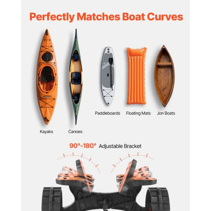 Kajakvagn, 136,1 kg lastkapacitet, Hopfällbar kajakvagn med 25,4 cm massiva gummidäck och 1 spärrrem, Paddleboardvagn för att bära kajaker, kanoter, paddleboards, flytmattor, Jon Boats |  EU