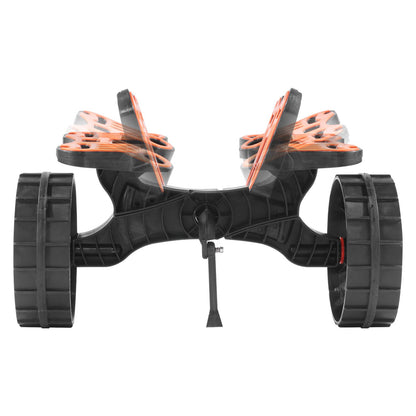 Kayak Cart, 300 lbs Load Capacity, Foldable Kayak Trolley with 10-inch Solid Rubber Tires & 1 Ratchet Strap, Paddle Board Trolley for Carrying Kayaks, Canoes, Paddleboards, Float Mats, Jon Boats