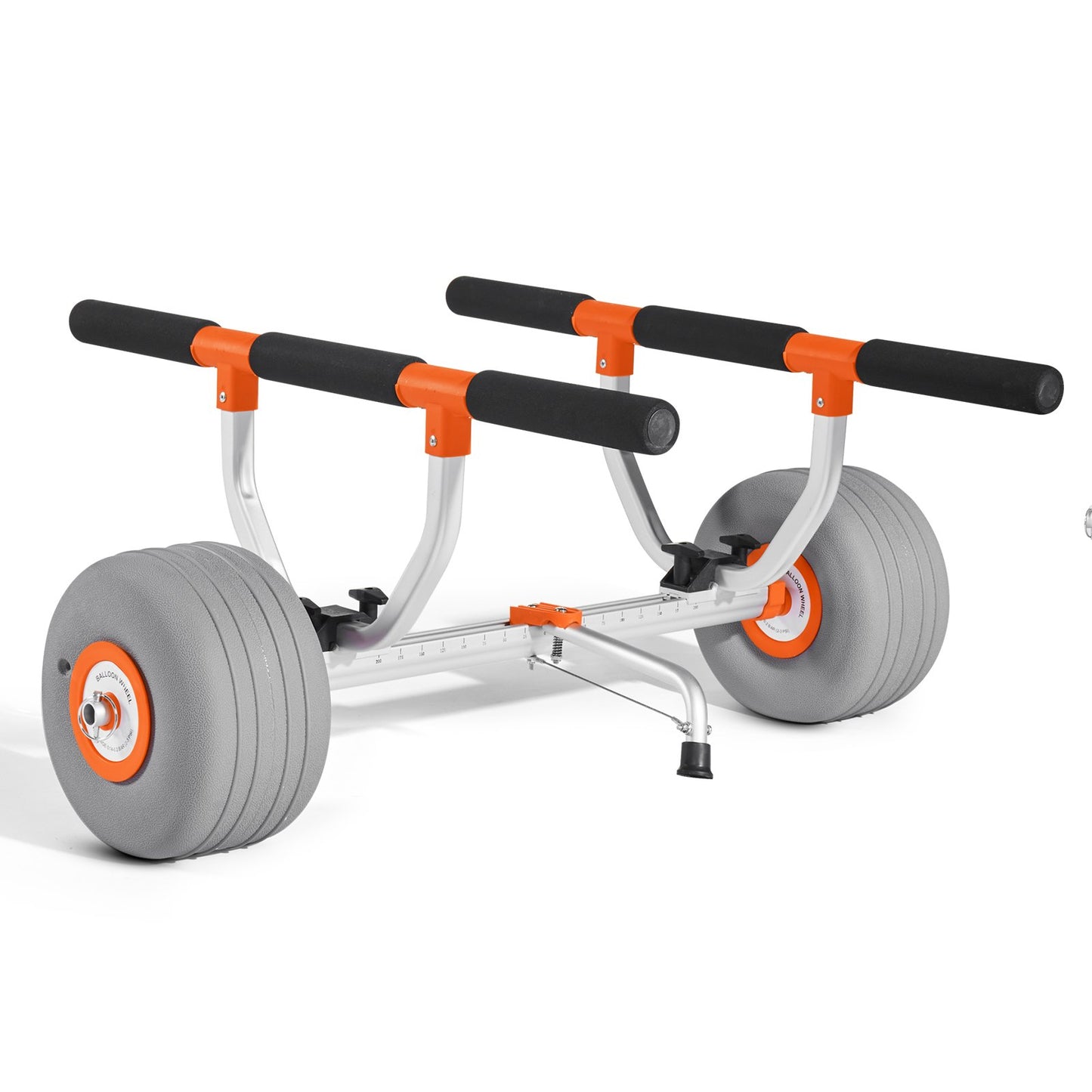 Kayak Cart, 350 lbs Load Capacity, Kayak Trolley with 12-inch Inflatable PU Tires & 2 Straps, Assembles & Disassembles Within Seconds, Paddle Board Trolley for Carrying Kayaks and Canoes