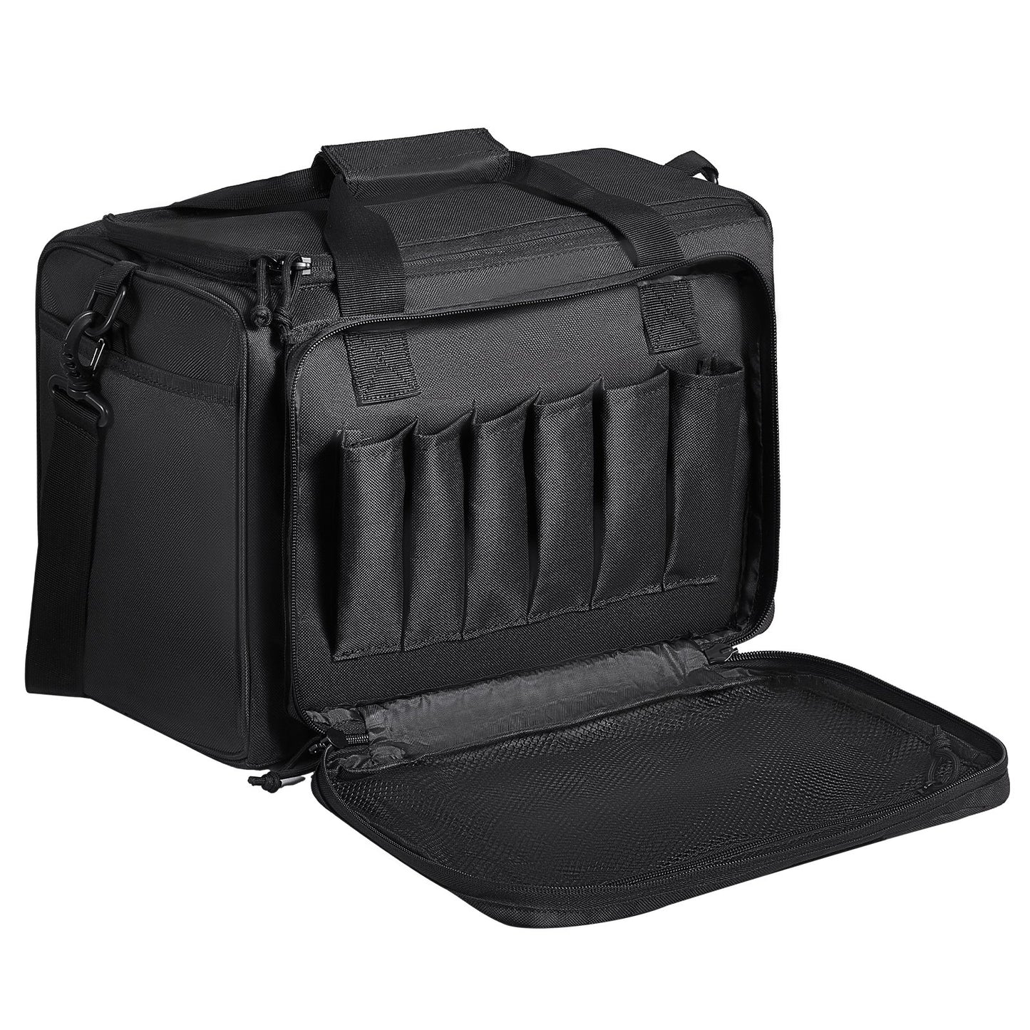 Range Bag för 3 Pistols Tactical Gun Range Bag Single Shoulder Strip Svart