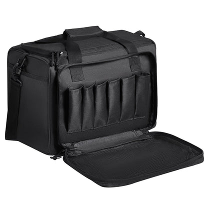 Range Bag för 3 Pistols Tactical Gun Range Bag Single Shoulder Strip Svart