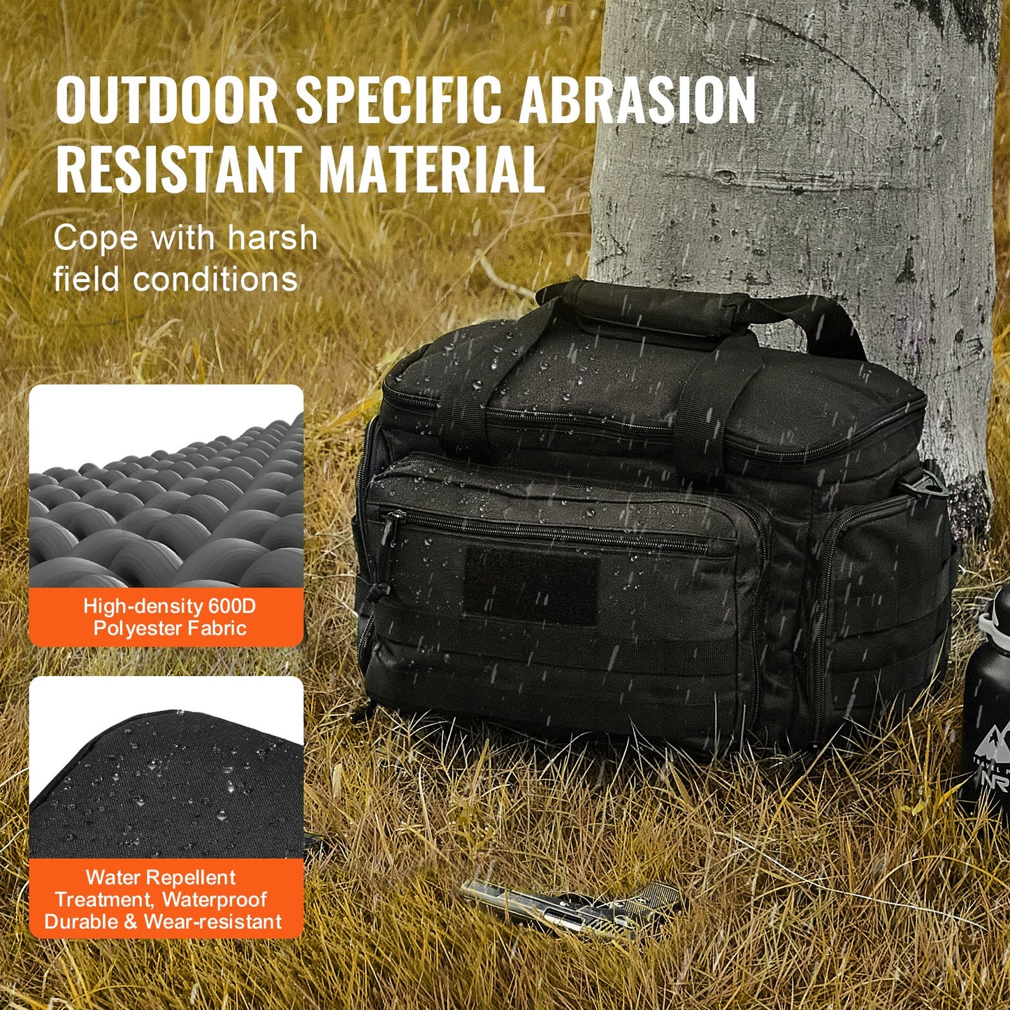 Range Bag für 4 Pistolen Tactical Gun Range Bag Einzelner Schulterstreifen Schwarz