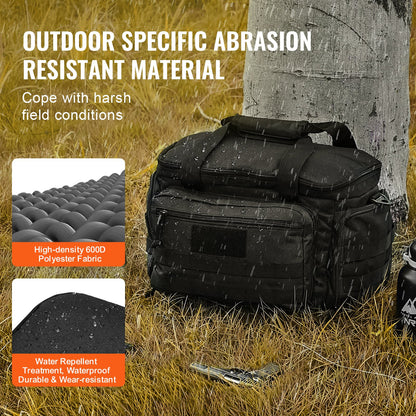 Range Bag für 4 Pistolen Tactical Gun Range Bag Einzelner Schulterstreifen Schwarz