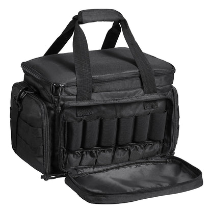 Range Bag für 4 Pistolen Tactical Gun Range Bag Einzelner Schulterstreifen Schwarz
