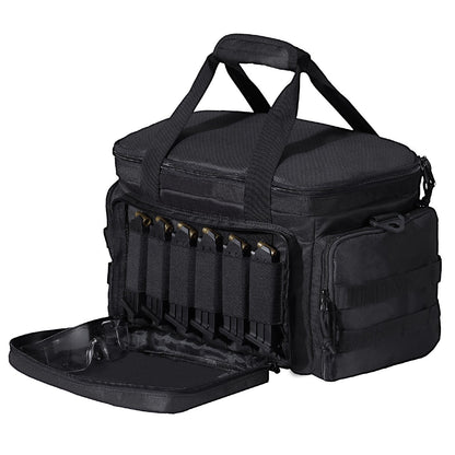 Range Bag für 4 Pistolen Tactical Gun Range Bag Einzelner Schulterstreifen Schwarz