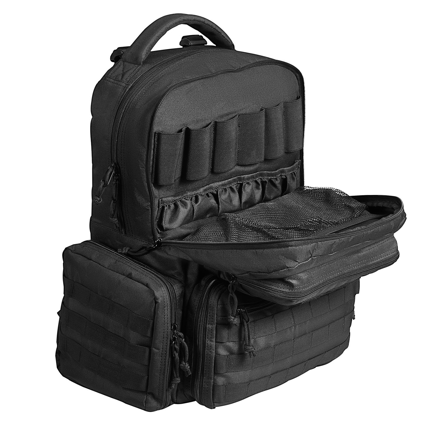 Tactical Range Ryggsäck för 6 Pistols Gun Backpack Svart