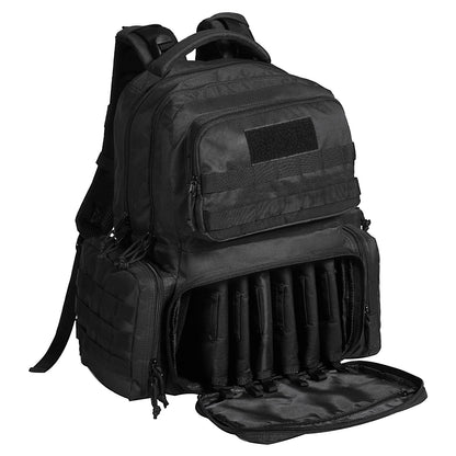 Tactical Range Ryggsäck för 6 Pistols Gun Backpack Svart