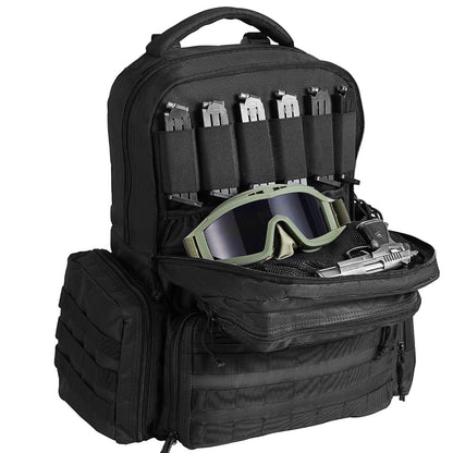 Tactical Range Ryggsäck för 6 Pistols Gun Backpack Svart