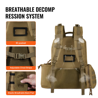 Tactical Range Rucksack für 6 Pistolen Gun Backpack Braun