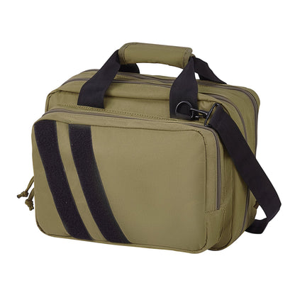 Range Bag für 2 Pistolen Taktische Waffentasche 2 integrierte Pistolentaschen Braun