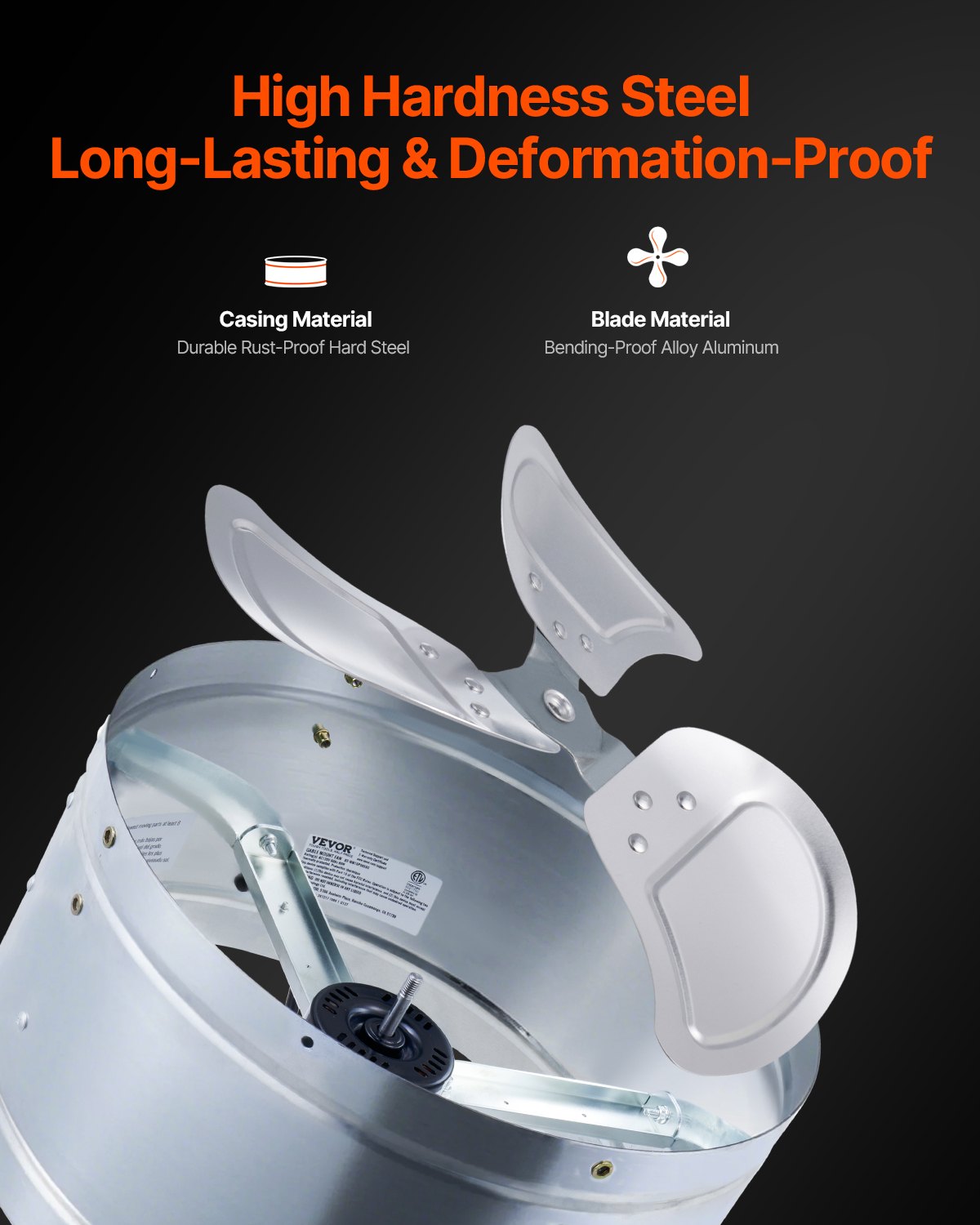 15" Gable Mount Fan 1300 CFM Ventilator with Adjustable Thermostat