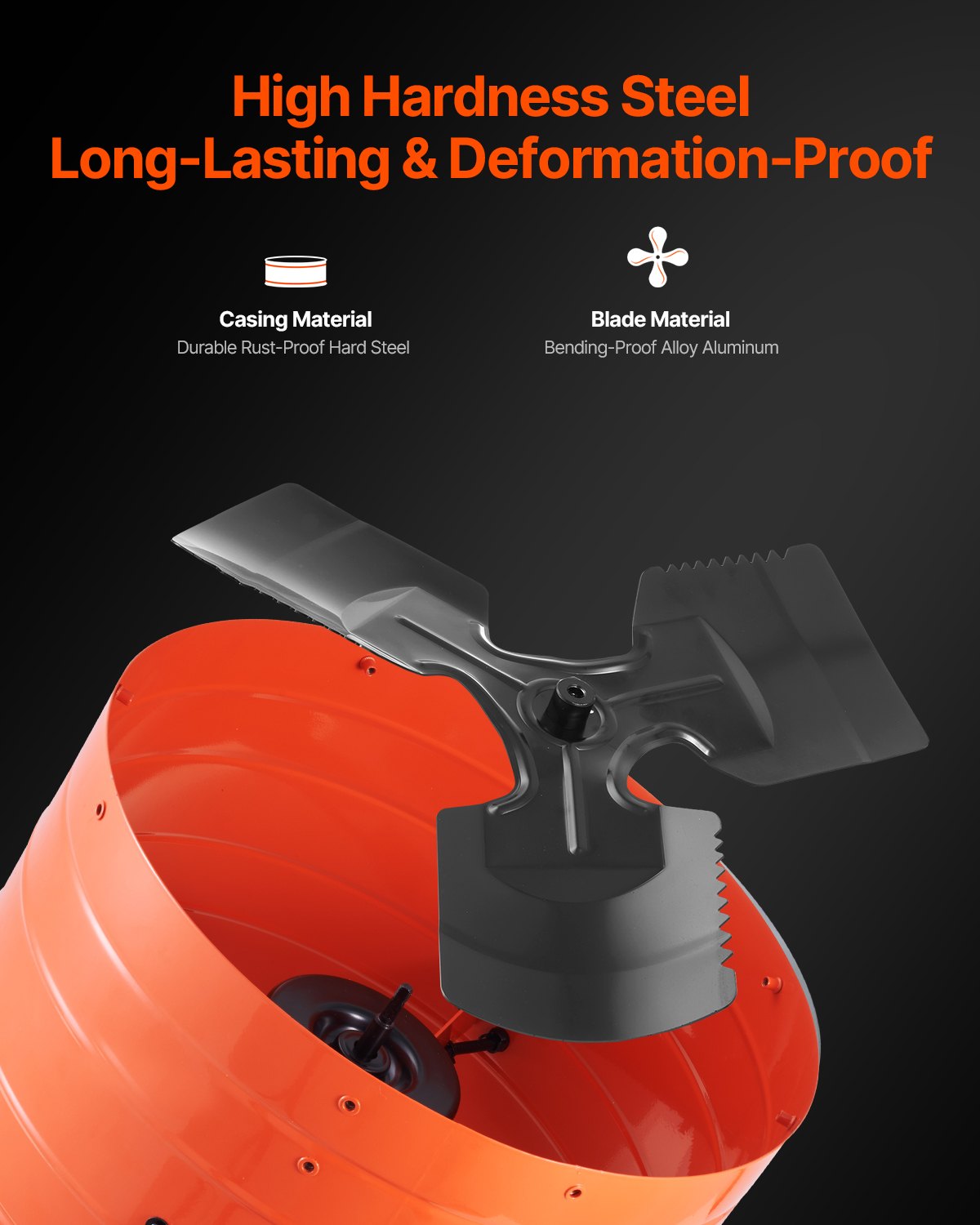 16" Gable Mount Fan 2940 CFM Attic Vent Fan with adjustable thermostat