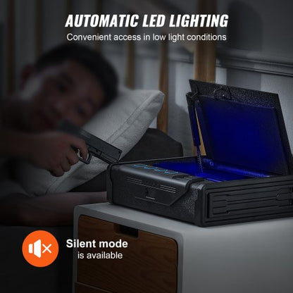 Waffenschrank für Pistolen Biometrischer Waffenschrank mit 3 Zugriffsmöglichkeiten für 2 Pistolen | EU