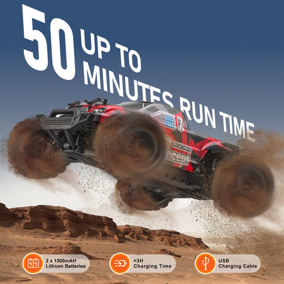 Remote Control Car 1:18 Scale Kids RC Car All Terrain 4WD Off-Road Vehicle