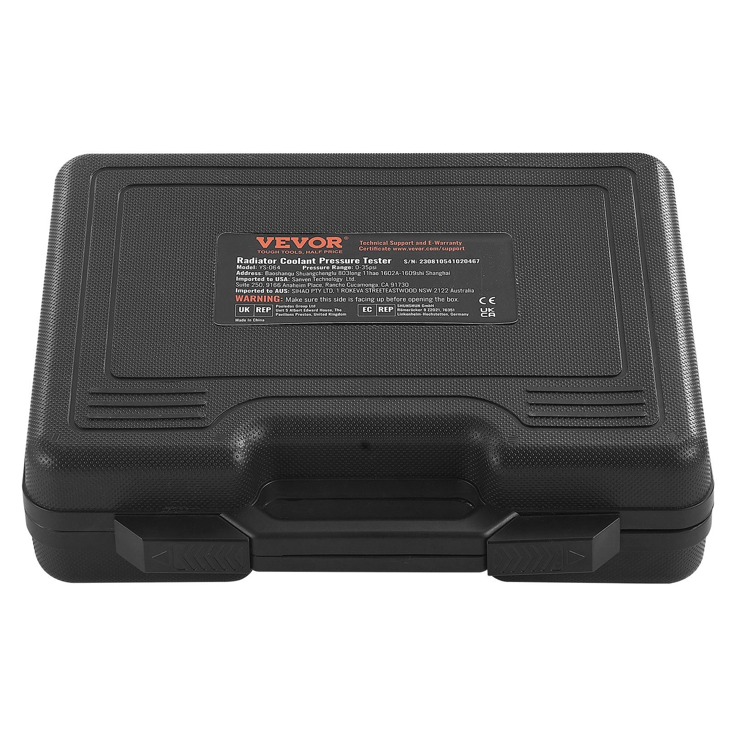 14-teiliges Universal-Kühlerdruckprüfset, Kühlmitteldruckprüfset mit manueller Pumpe und farbcodierten Prüfkappenadaptern aus Stahl, mit Werkzeugkasten, für das Kühlsystem von Autos, Motorrädern und LKWs