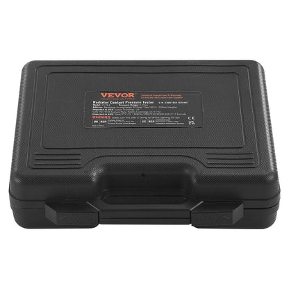 14-teiliges Universal-Kühlerdruckprüfset, Kühlmitteldruckprüfset mit manueller Pumpe und farbcodierten Prüfkappenadaptern aus Stahl, mit Werkzeugkasten, für das Kühlsystem von Autos, Motorrädern und LKWs