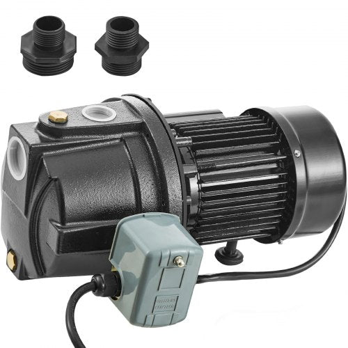 1HP Premium Cast Iron Shallow Well Jet Water Pump, 115 Volt, 17.6 GPM 164 FT Maximum Head Irrigation Water Pump, for Agricultural Garden Irrigation System High-Rise Water Supply Shower Booster