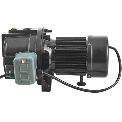 1HP Premium Cast Iron Shallow Well Jet Water Pump, 115 Volt, 17.6 GPM 164 FT Maximum Head Irrigation Water Pump, for Agricultural Garden Irrigation System High-Rise Water Supply Shower Booster