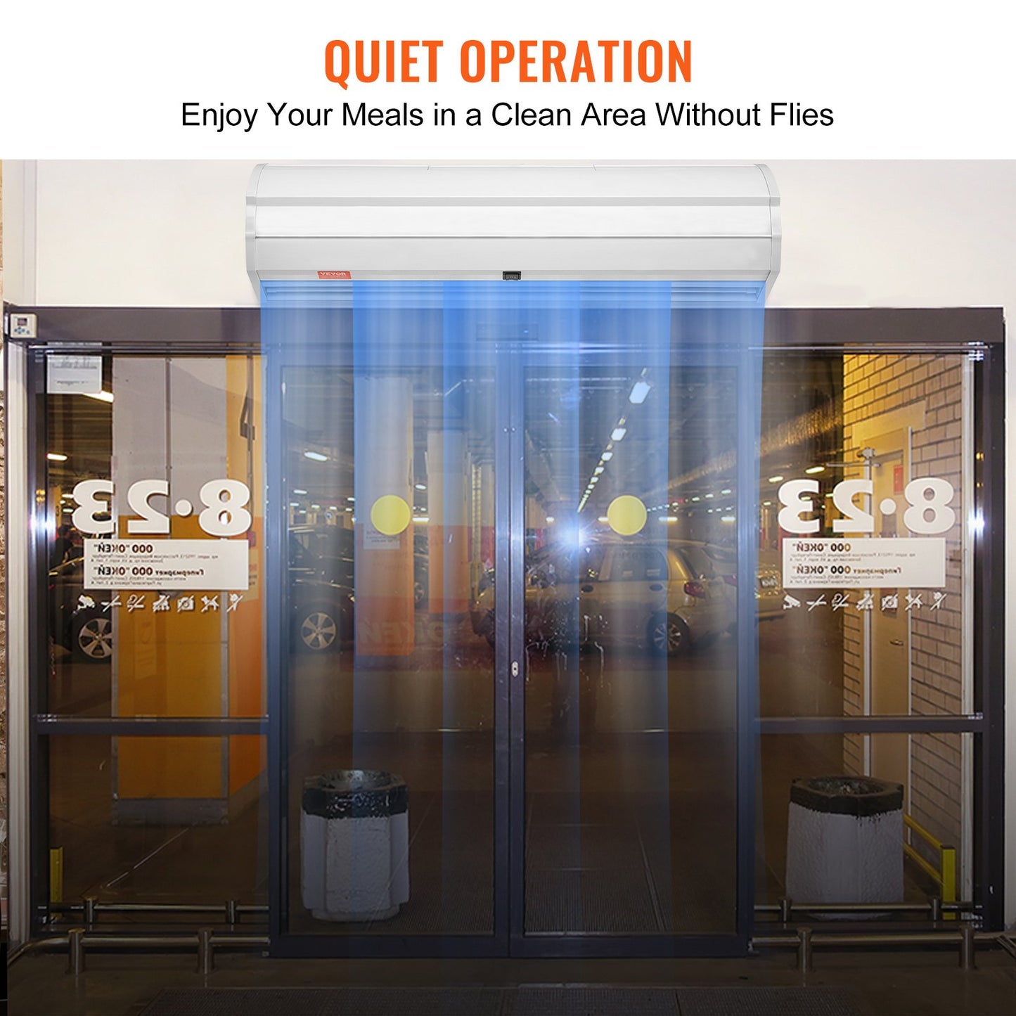 0.9m Commercial Indoor Air Curtain Super Power 2 Speeds 1528m³/h, UL Certified Wall Mounted Air Curtains for Doors, Indoor Over Door Fan with Heavy Duty Limit Switch, Easy Install Unheated