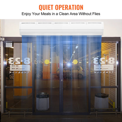 60" Commercial Indoor Air Curtain Super Power 2 Speeds 1500CFM, Wall Mounted Air Curtains for Doors, Indoor Over Door Fan with Heavy Duty Limit Switch, Easy-Install 110V Unheated