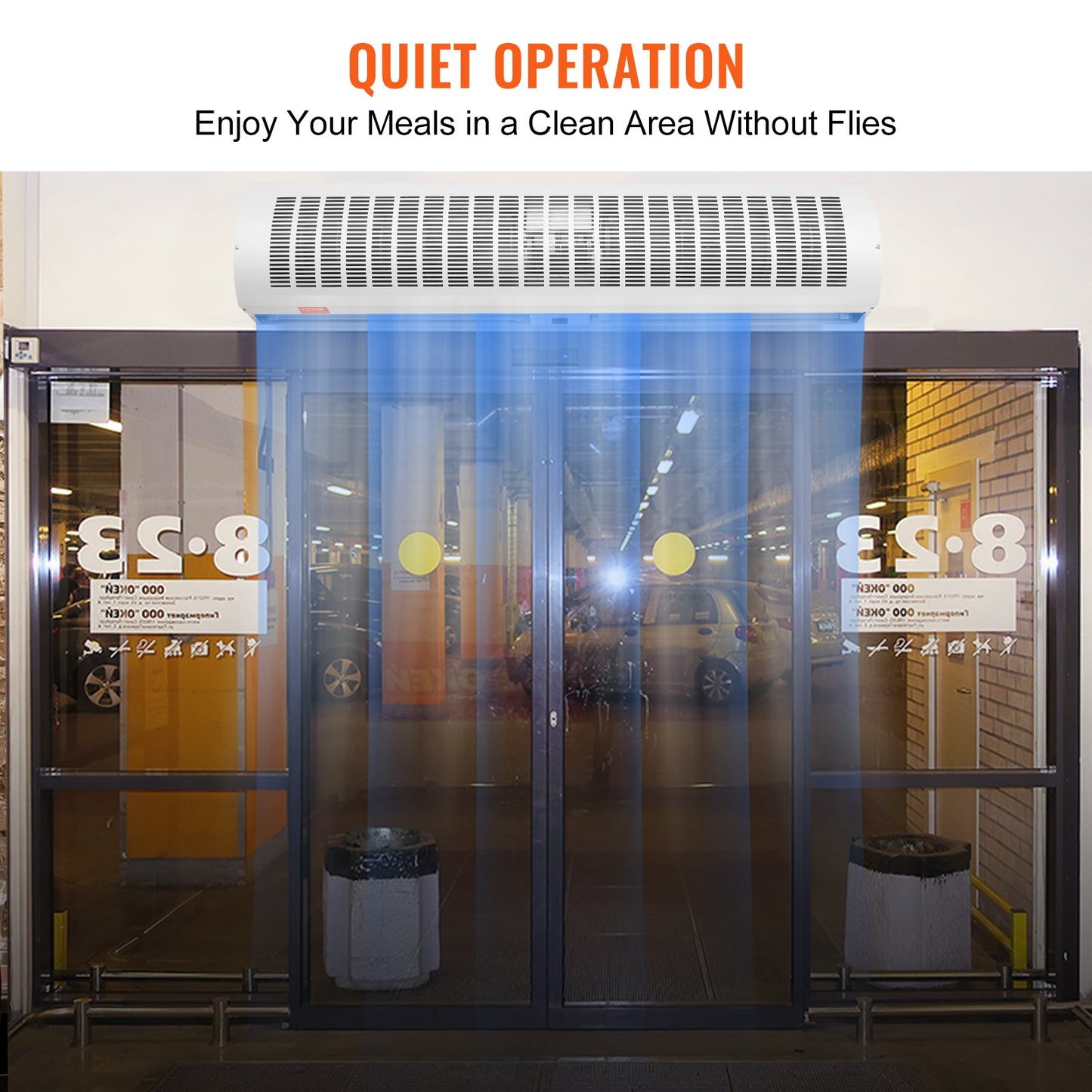 42" Commercial Indoor Air Curtain Super Power 2 Speeds 1350CFM, Wall Mounted Air Curtains for Doors, Indoor Over Door Fan with Heavy Duty Limit Switch, Easy-Install 110V Unheated