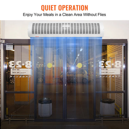 1.1m Commercial Indoor Air Curtain Super Power 2 Speeds 2292m³/h, UL Certified Wall Mounted Air Curtains for Doors, Indoor Over Door Fan with Heavy Duty Limit Switch, Easy Install Unheated
