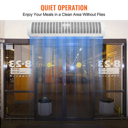 48" Commercial Indoor Air Curtain Super Power 2 Speeds 1650CFM, Wall Mounted Air Curtains for Doors, Indoor Over Door Fan with Heavy Duty Limit Switch, Easy-Install 110V Unheated