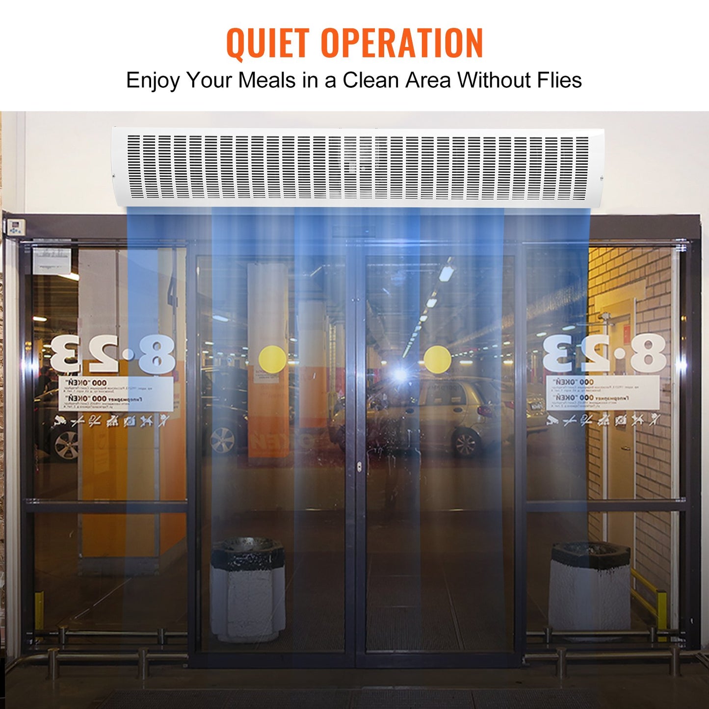 60" Commercial Indoor Air Curtain Super Power 2 Speeds 2100CFM, Wall Mounted Air Curtains for Doors, Indoor Over Door Fan with Heavy Duty Limit Switch, Easy-Install 110V Unheated