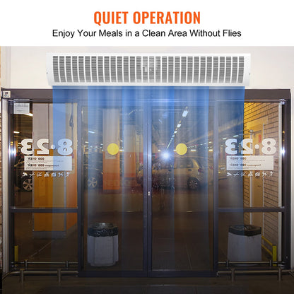 1.5m Commercial Indoor Air Curtain Super Power 2 Speeds 3566m³/h, UL Certified Wall Mounted Air Curtains for Doors, Indoor Over Door Fan with Heavy Duty Limit Switch, Single Install Unheated