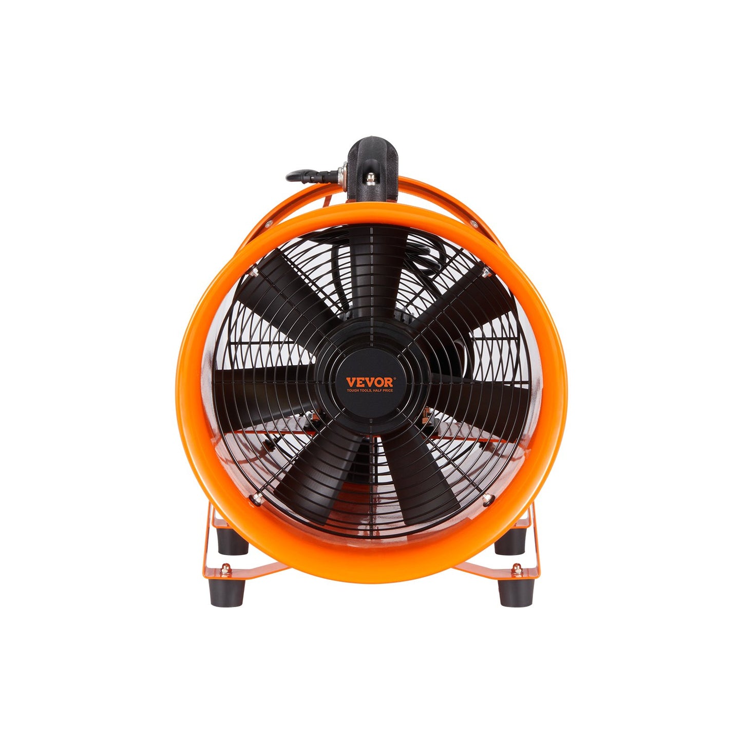 Portable Ventilator, 254mm Heavy Duty Cylinder Fan with 10m Duct Hose, 300W Strong Shop Exhaust Fan 1720CFM, Industrial Utility Fan for Extracting Dust, Smoke, Smoke Home/Workplace