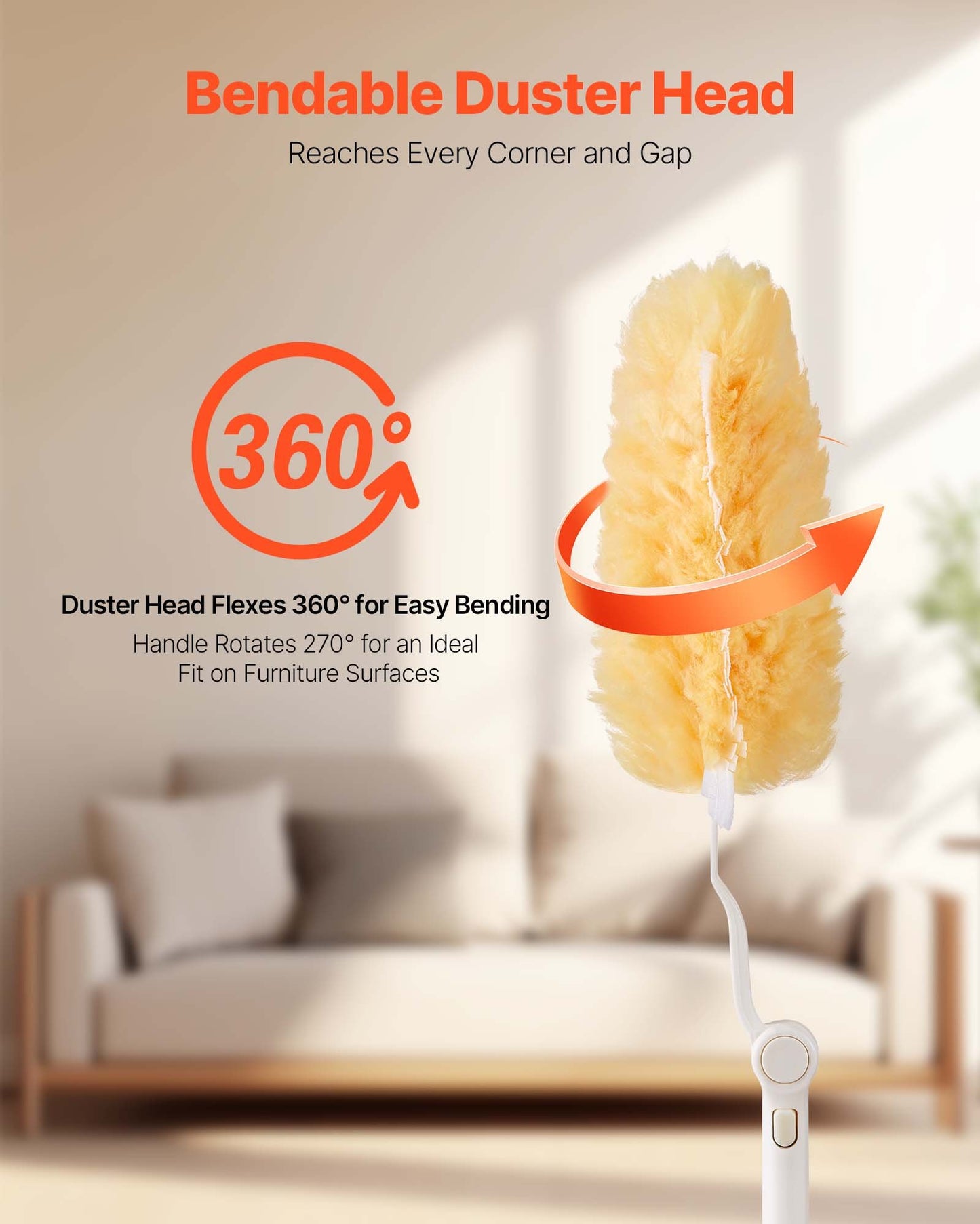 Duster Refills, Heavy Duty Dusters for Cleaning, 3 ft Extendable Handle with 10 Refills, Reusable Non-woven Fabric 360° Cleaning Kit for Dusting Furniture, Blinds, Ceiling Fans, Walls, Corners
