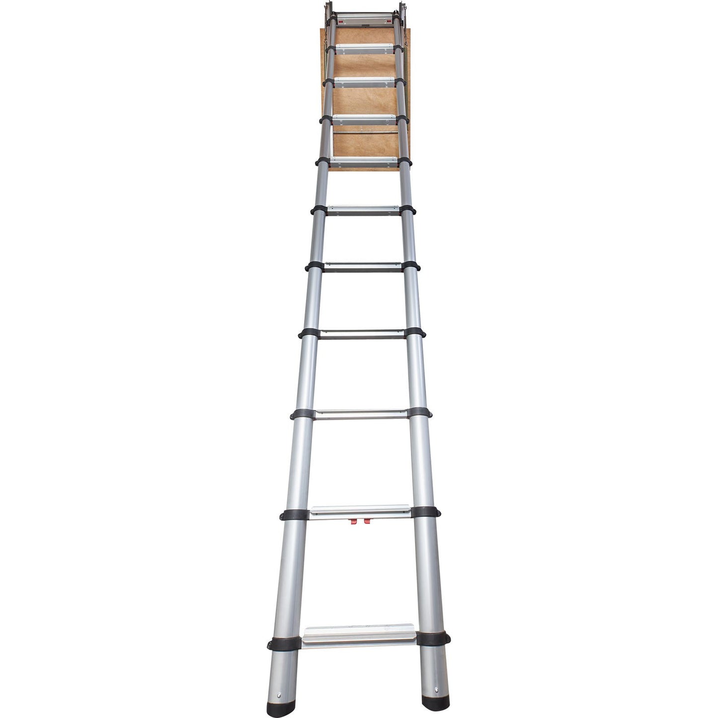 Attic Ladder Telescoping, 350 Pound Capacity, 39.37" x 23.6", Aluminum Multi-Function Extension, Lightweight and Portable, Fits 9.8'-10.5' Ceiling Heights, Convenient Access to Your Attic Space