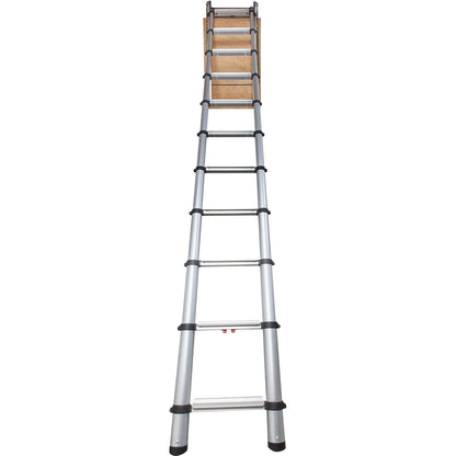 Attic Ladder Telescoping, 350 Pound Capacity, 39.37" x 23.6", Aluminum Multi-Function Extension, Lightweight and Portable, Fits 9.8'-10.5' Ceiling Heights, Convenient Access to Your Attic Space