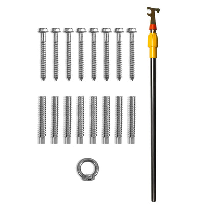 Attic Ladder Telescoping, 350 Pound Capacity, 39.37" x 23.6", Aluminum Multi-Function Extension, Lightweight and Portable, Fits 9.8'-10.5' Ceiling Heights, Convenient Access to Your Attic Space