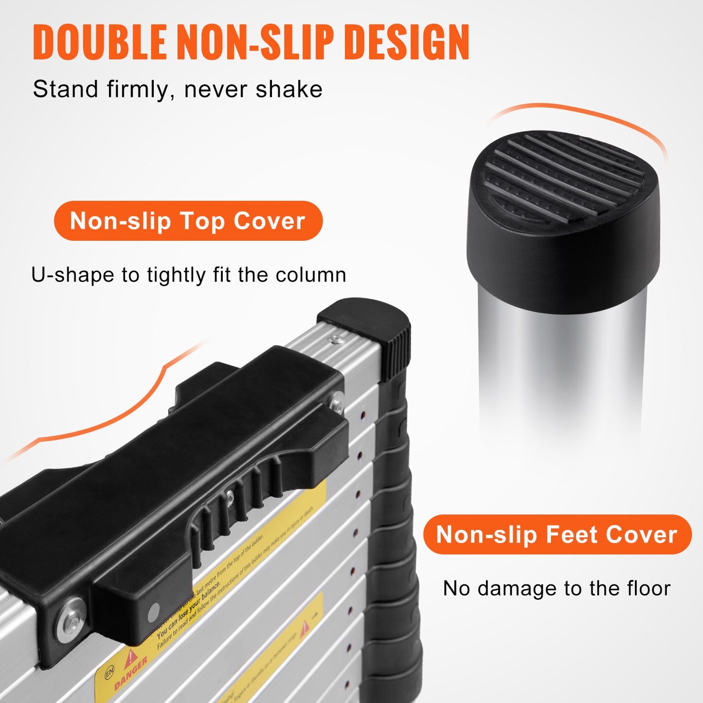 Teleskopleiter Aluminium Verlängerung Schritt 12,5 Fuß Tragbare Multi-Zweck