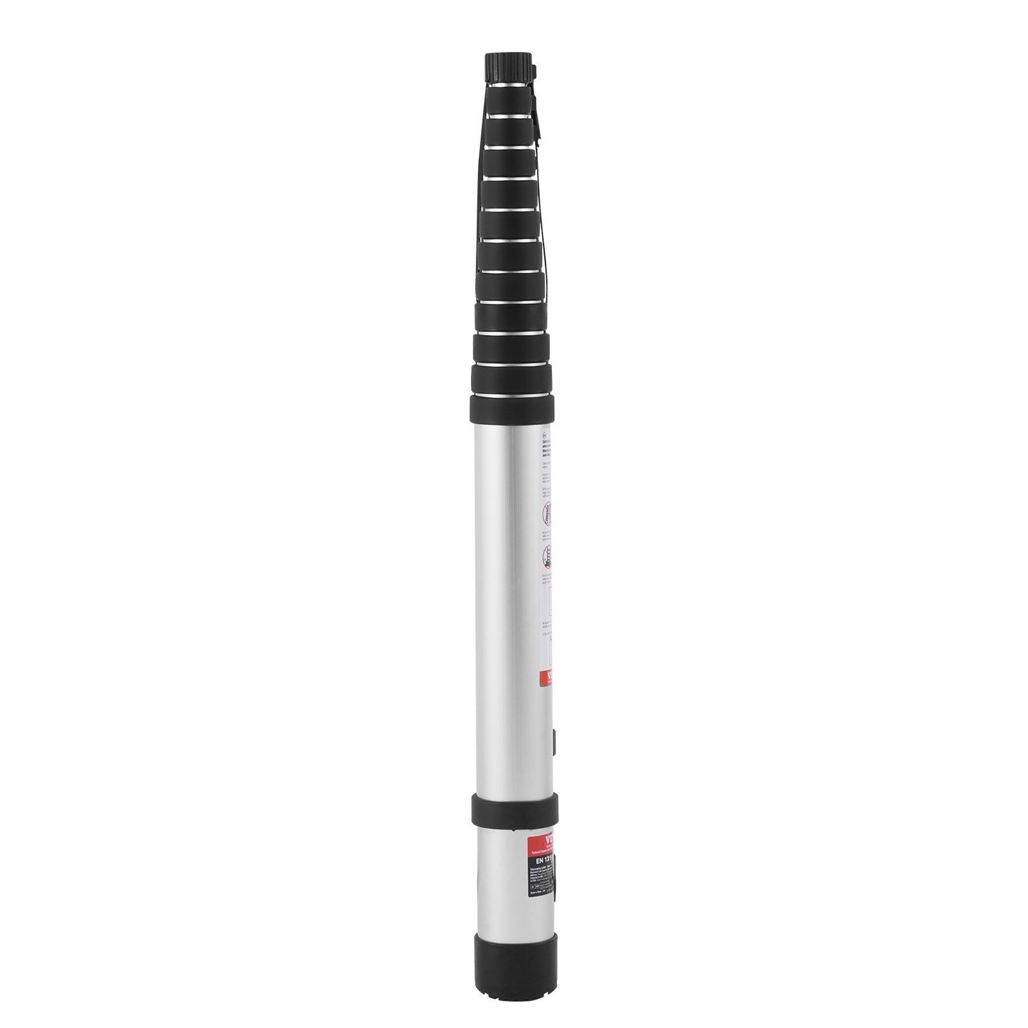 Teleskop-Ausziehleiter, 4,9 m, mit mehreren Knöpfen einziehbar, 170 kg