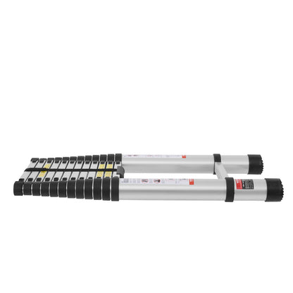 Teleskop-Ausziehleiter, 4,9 m, mit mehreren Knöpfen einziehbar, 170 kg