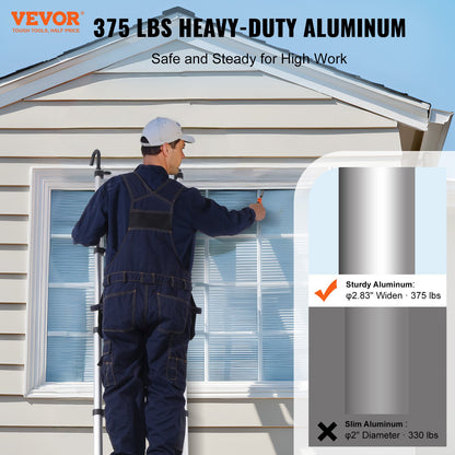 Teleskop-Ausziehleiter 20,3 Fuß, Multi-Button-Einzug, 375 Pfund