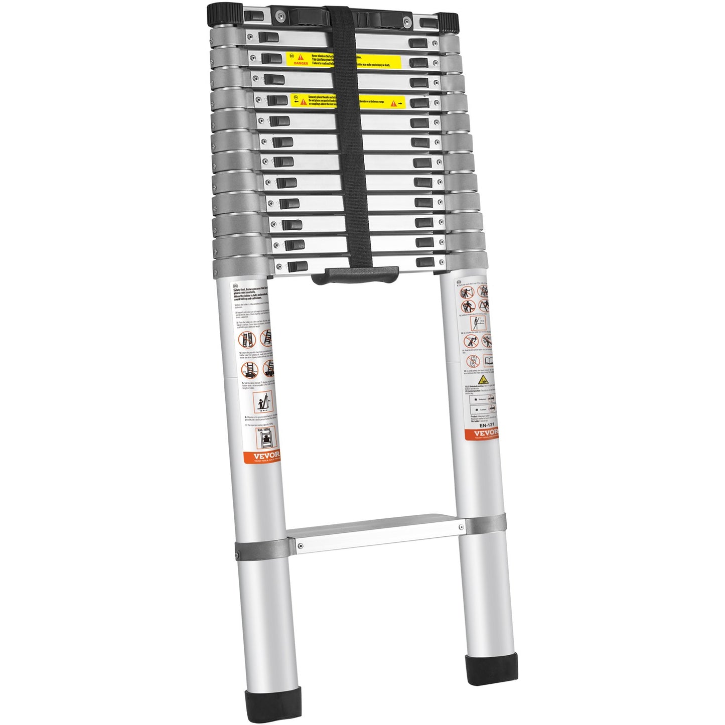 Telescopic Ladder Aluminum Extension Step 18.5 Feet Portable Multi-Purpose