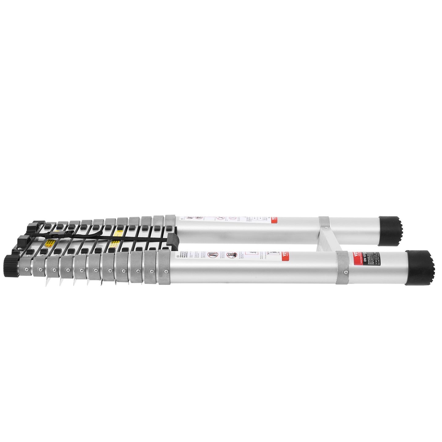 Teleskop-Ausziehleiter, 4,9 m, mit mehreren Knöpfen einziehbar, 180 kg